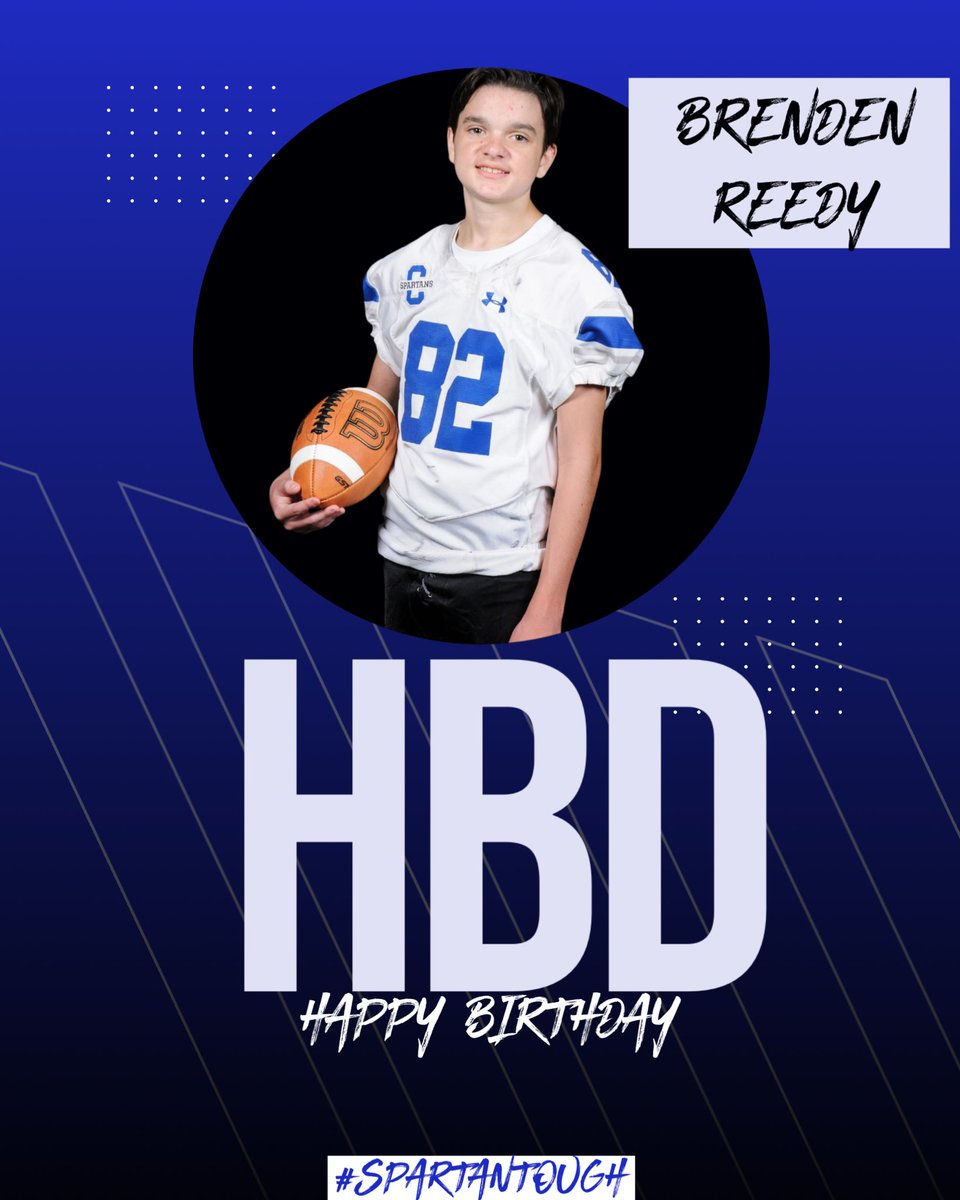 CHSSpartanFB's tweet image. Happy belated birthday, by one day, Brenden Reedy!