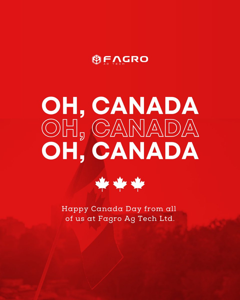 FagroAgTech's tweet photo. Proud to be rooted in Canadian soil. Happy Canada Day from all of us at Fagro Ag Tech! #CanadaDay #ProudlyCanadian https://t.co/DIXwF8pEiP