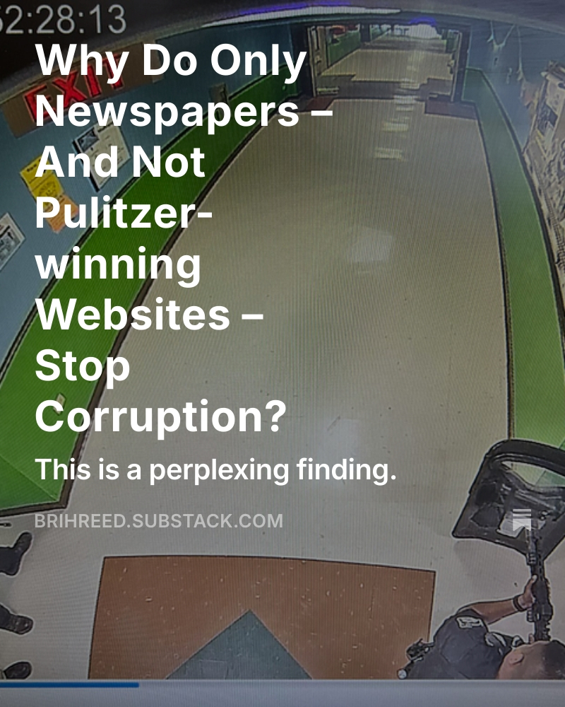 BriHReed's tweet image. Researchers discovered what seemed to be a heartening finding about local journalism. But the data then suggested something more complicated -- and dispiriting.
We dig into here📒: substack.com/home/post/p-16…