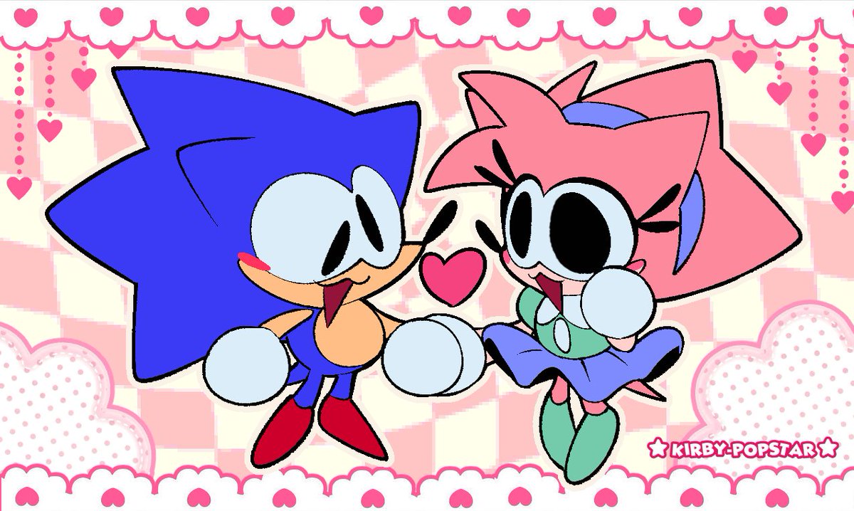 Artwork of Sonk.rom and Emi made a few months ago but I just recently redid the background lol

#Sonkrom