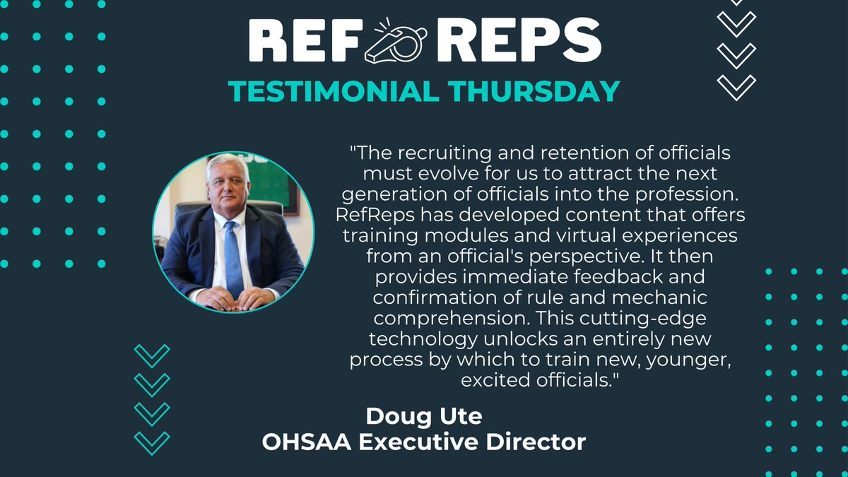 RefReps's tweet image. A huge thank you to Doug Ute, Executive Director of the OHSAA, for his support and leadership. Your commitment to advancing officiating and student-athletics in Ohio makes a lasting impact. We’re grateful to have you in our corner!
@OHSAASports
#EdTech #Curriculum #Rules #Ump…