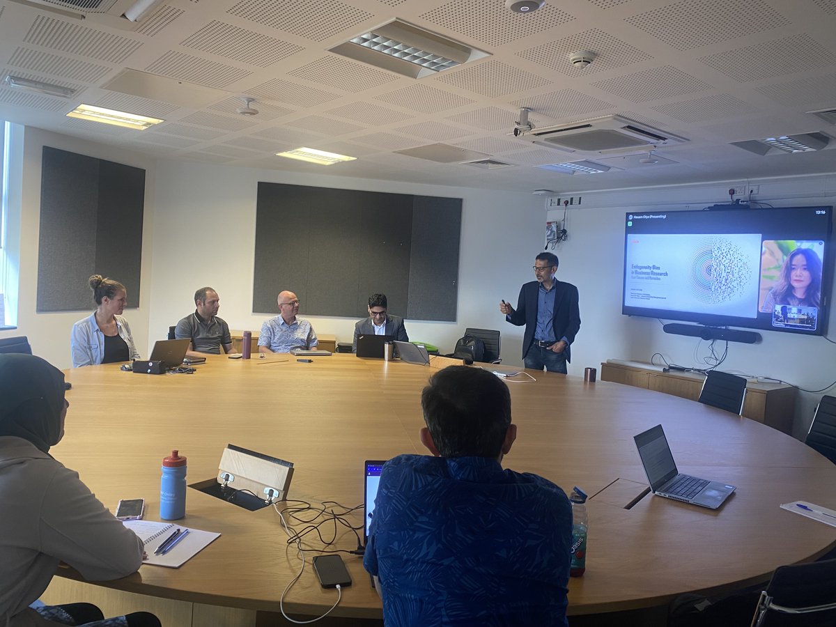 Professor Hesam Olya (@hgtolya) on Twitter photo Big thanks to Dr. Ghasem Zaefarian (AE of Industrial Marketing Management) for an engaging & insightful talk on endogeneity & research quality.
Had a great discussion and looking forward to more <a href="/BRISTTSheffield/">BRISTTSheffield</a> events like this.
#Endogeneity #ResearchQuality Big thanks to Dr. Ghasem Zaefarian (AE of Industrial Marketing Management) for an engaging & insightful talk on endogeneity & research quality.
Had a great discussion and looking forward to more <a href="/BRISTTSheffield/">BRISTTSheffield</a> events like this.
#Endogeneity #ResearchQuality