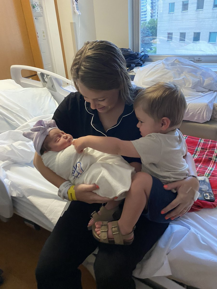 McDermedFox9's tweet image. Clara Rose Minelli decided to make her early debut on June 27th, 2025! Big brother is so in love and so are we. She’s our perfect little girl. 🥹💕
6/27/25
8 lbs 11 oz
21.5” long
7:43pm
@FOX9