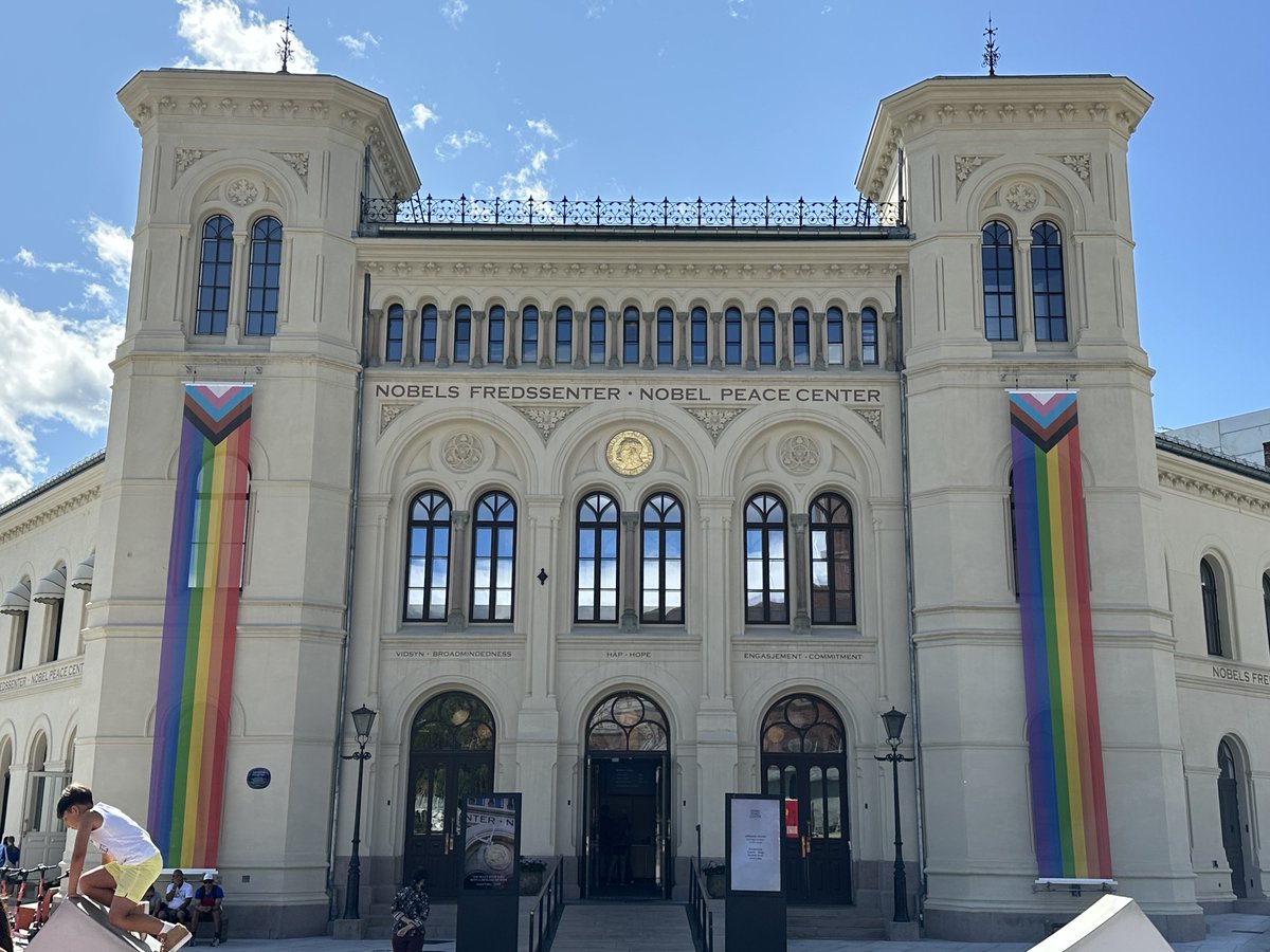 SusanMeyerIntl's tweet photo. Norway Living Its Values - see Nobel Peace Center, UDI (Directorate of Immigration) , National Museum,  Central Station, DNB (Norway's largest bank), and so many signs all around town. https://t.co/yxV1krWX85