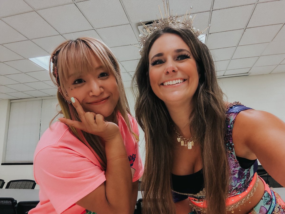 Lots of love to <a href="/SparkJoshiPuro/">SPARK Joshi Puroresu of America</a> for a wonderful weekend! <a href="/sakipopo29/">🌈SAKI🦛🌈</a> was such a magical, amazing tag partner ✨Till next time!!! 💖💖