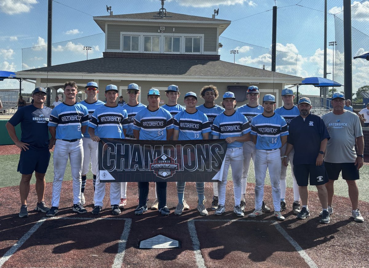 Prep Baseball Indiana Scouting Coverage (@prepbaseinscout) on Twitter photo Congratulations to ๐ฅ๐ฎ๐๐ผ๐ฟ๐ฏ๐ฎ๐ฐ๐ธ๐ ๐๐ฎ๐๐ฒ๐ฏ๐ฎ๐น๐น on winning the 2025 Grand Park Summer Championships 17u tournamentโผ๏ธ
<a href="/CoachJohnson03/">Razorback Baseball</a>
#GPSummerChamps25 || <a href="/PBRTournaments/">Prep Baseball Tournaments</a> Congratulations to ๐ฅ๐ฎ๐๐ผ๐ฟ๐ฏ๐ฎ๐ฐ๐ธ๐ ๐๐ฎ๐๐ฒ๐ฏ๐ฎ๐น๐น on winning the 2025 Grand Park Summer Championships 17u tournamentโผ๏ธ
<a href="/CoachJohnson03/">Razorback Baseball</a>
#GPSummerChamps25 || <a href="/PBRTournaments/">Prep Baseball Tournaments</a>
