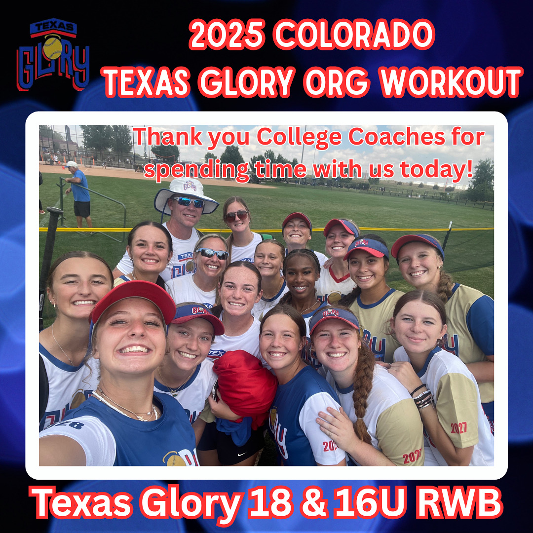 A HUGE thank you to all the College Coaches who spent their afternoon at the Texas Glory Org Workout today! We appreciate the opportunity to work out with you! ♥️♥️♥️