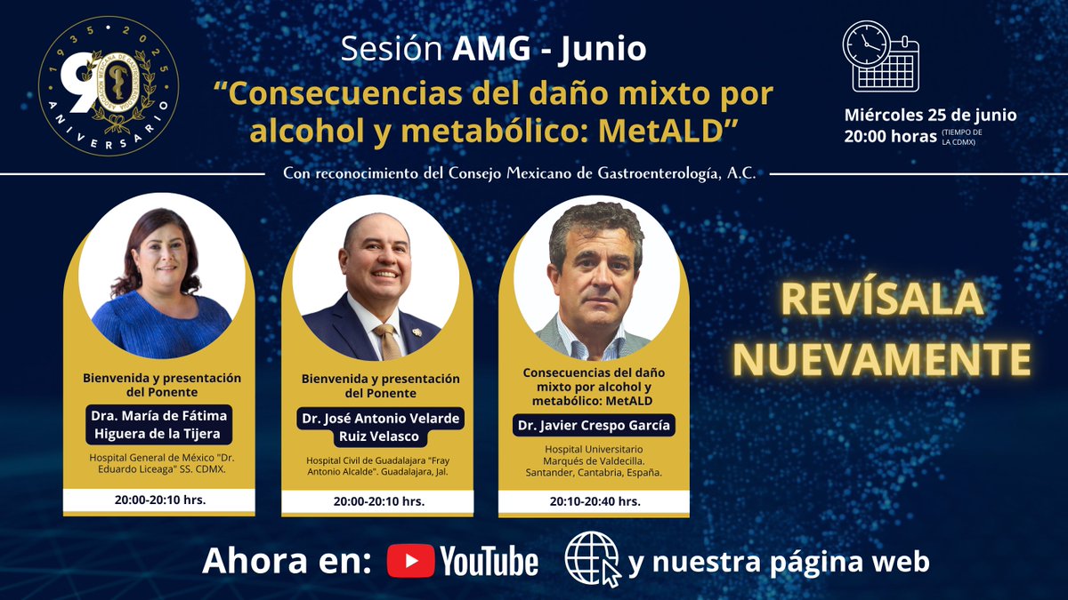 📣 Revisa nuestra Sesión AMG - Junio

¡Dirígete a los siguientes enlaces!

🟥 YouTube: youtu.be/I2Ynpq1i_yw

🟦 Página web: gastro.org.mx/sesiones-mensu…

#yosoyAMG #amg2025 #SesiónAMG #Tradiciónyvanguardia #90Años #Excelencia