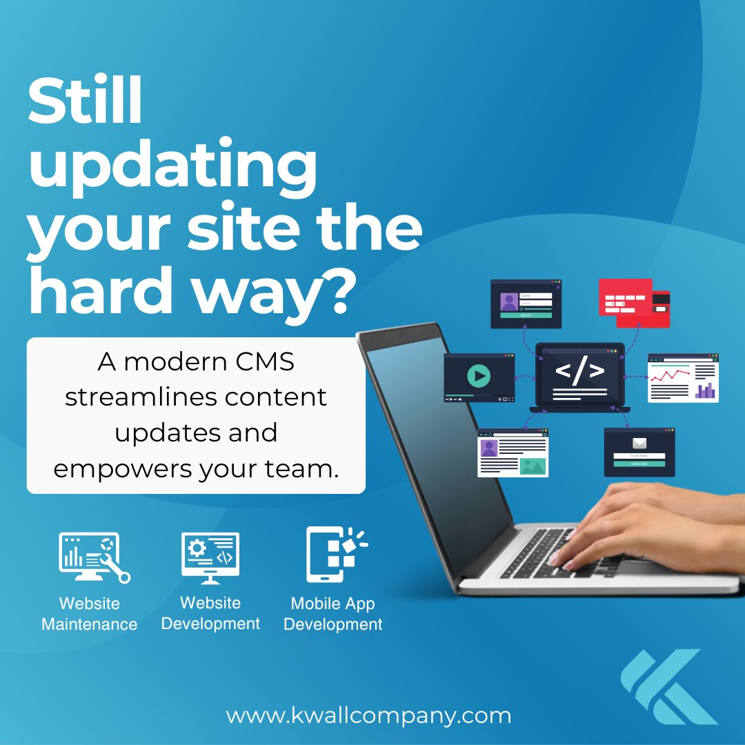 kwallcompany's tweet image. 🕒 Make It Better Monday

🔧 Still updating your site the hard way?

A modern CMS saves time and empowers your team. KWALL helps higher ed institutions streamline content management across departments.

#MakeItBetterMonday #ContentStrategy #HigherEdWeb #CMS #KWALL