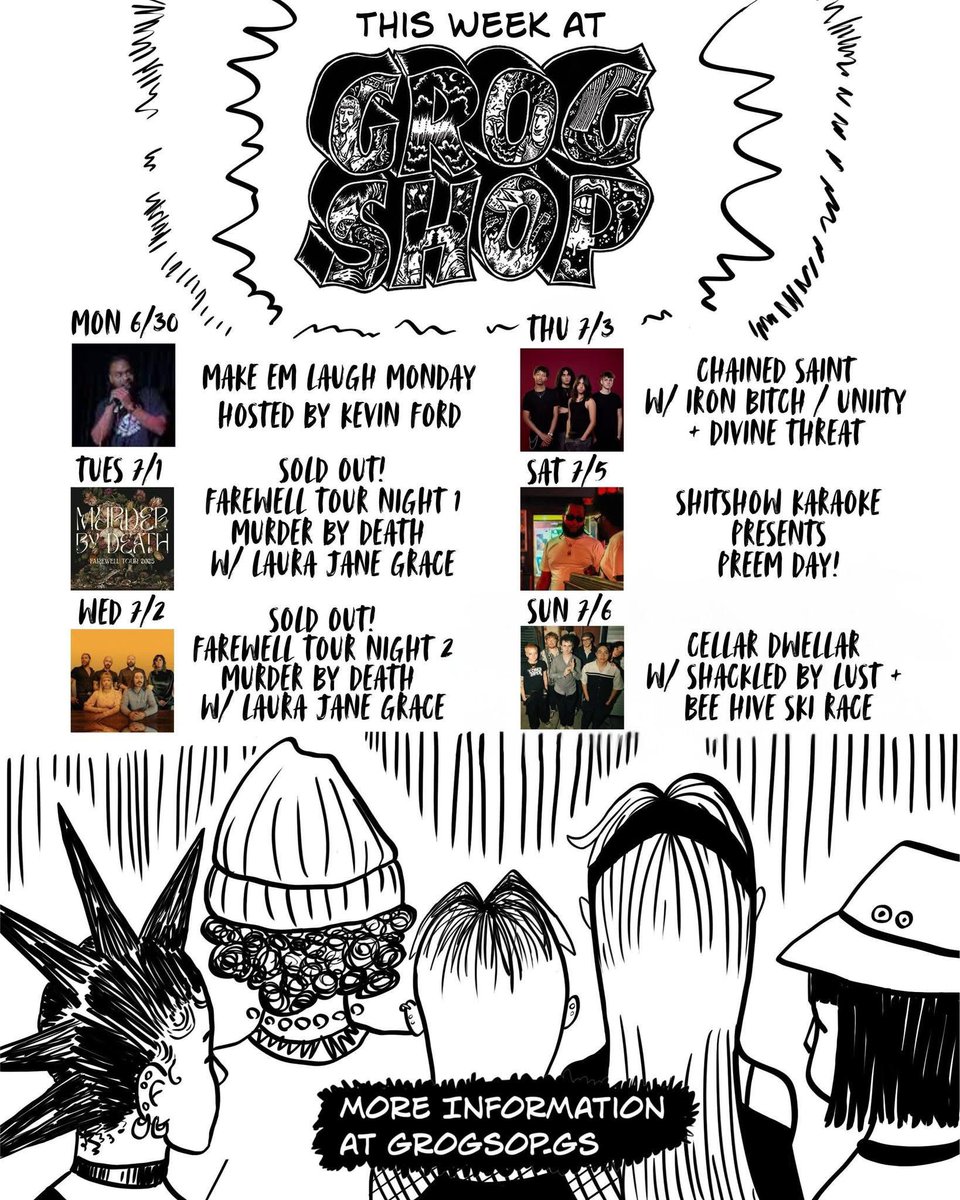 Have we got your attention? Here’s what’s coming up at Grog Shop this week… 👀 

Only buy 🎫 at grogshop.gs