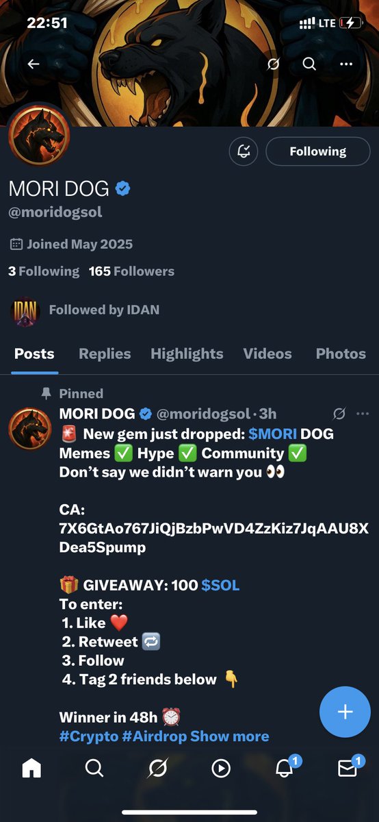 mrbrainz_'s tweet photo. @moridogsol $MORI To The Moon And Beyond ๐๐ฅ
@flareking___ @atumakafai72966
โฐ
#Crypto #Airdrop #Memecoin #moridog https://t.co/ugRNMe03Vf
