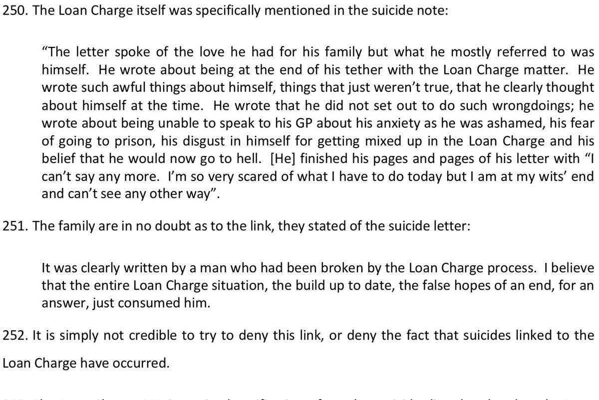 GregMulholland1's tweet image. I don’t know how all those senior (high salaried) #HMRC officials (past &amp;amp; present) involved in the #LoanChargeScandal sleep at night. 

They do know that their deliberate &amp;amp; unfair ‘punishment strategy’ (to quote Ray McCann) pushed people to kill themselves. 

An inquiry is needed