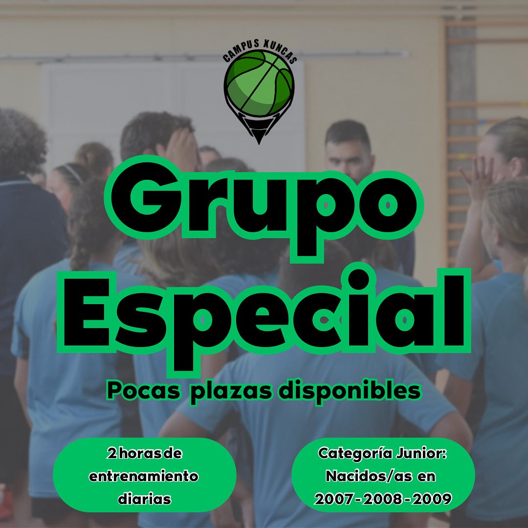 Ultimas plazas de nuestro grupo especial de entrenamiento!!

No te quedes sin la tuya!!

Más información en xuncasdiversia@gmail.com y en nuestro instagram!!