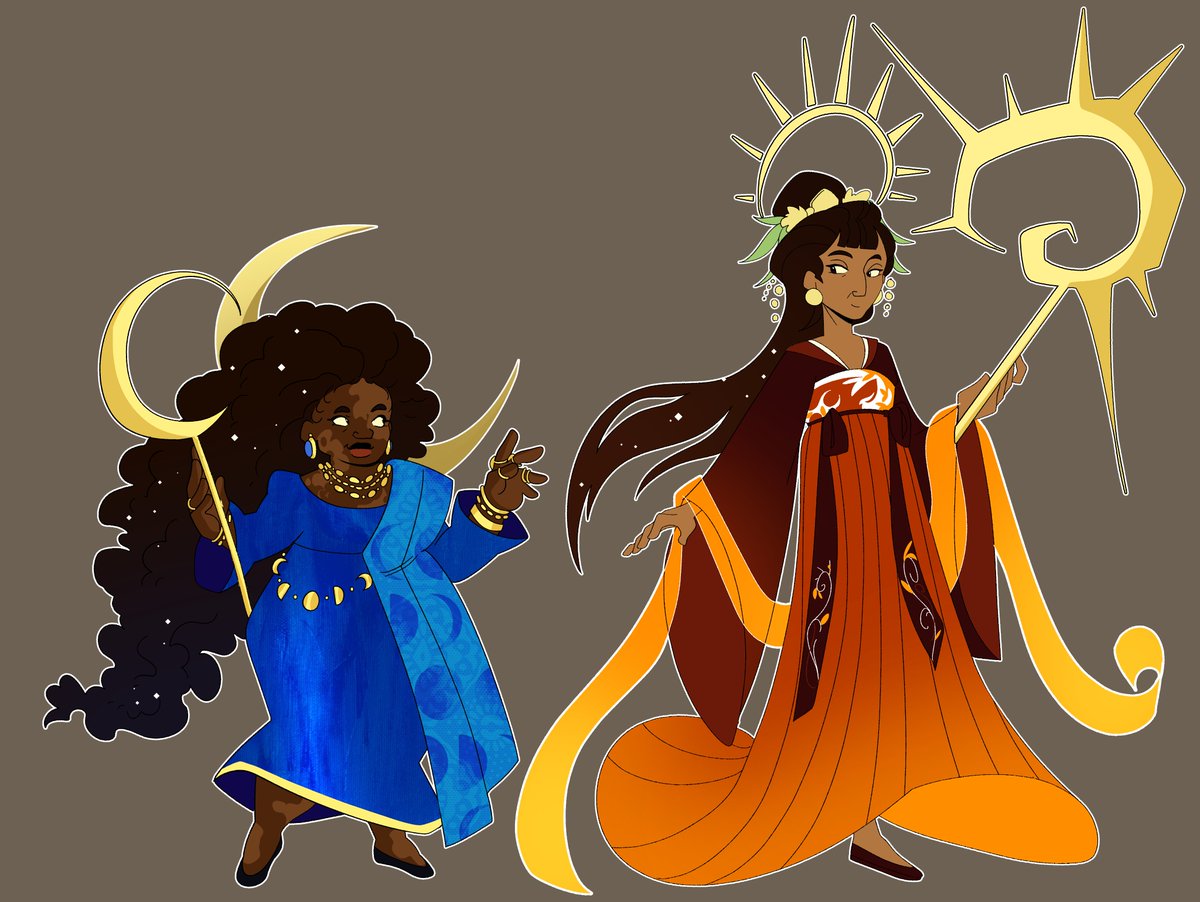 Goddess ocs redesigned for #artfight :P their kid is next