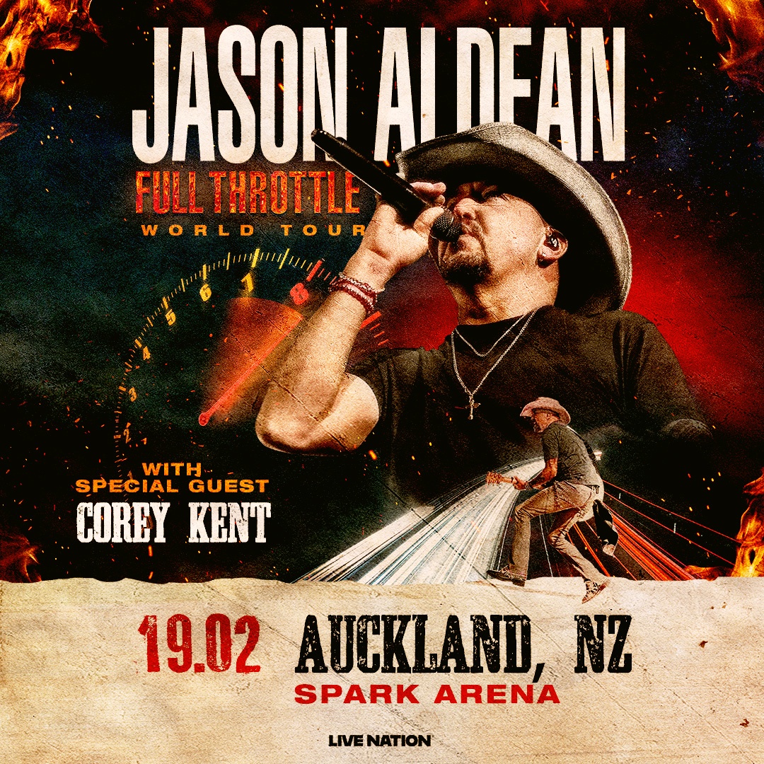 Country powerhouse @jason_aldean is bringing his Full Throttle Tour to Auckland in February '26 for his first-ever headline show in New Zealand 🤠⁠
⁠
Presales start Wed 2 Jul, 12pm.
Register for exclusive members presale: lvntn.com/JANZ26