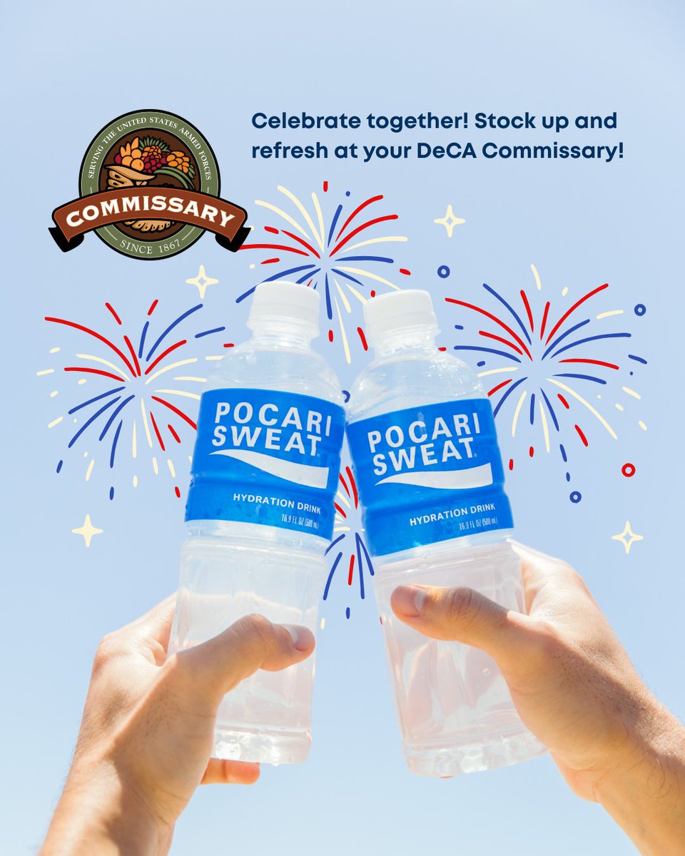 Stay cool &amp; refreshed this July 4th! 🇺🇸💧Pocari Sweat is available at your local Commissary 🛒 Hydration you can count on – perfect for summer fun ☀️🎇

#PocariSweat #CommissaryFinds #StayHydrated #July4thVibes