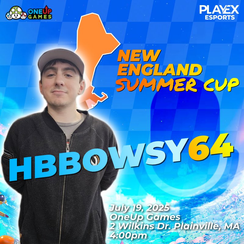 We're excited to announce that our resident caster <a href="/hbbowsy64/">HBBowsy64</a> will be on the mic at the New England Summer Cup coming up on July 19! Watch live at twitch.tv/playexgg