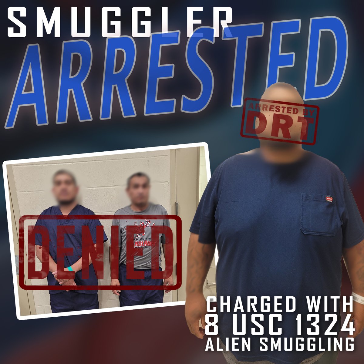 Smuggling rings convince people that it’s easy money, but they never mention the felony charge, fines, and jail time. Carrizo Springs agents caught this smuggler trying to sneak 2 illegal aliens past border patrol, and now they will face the consequences.