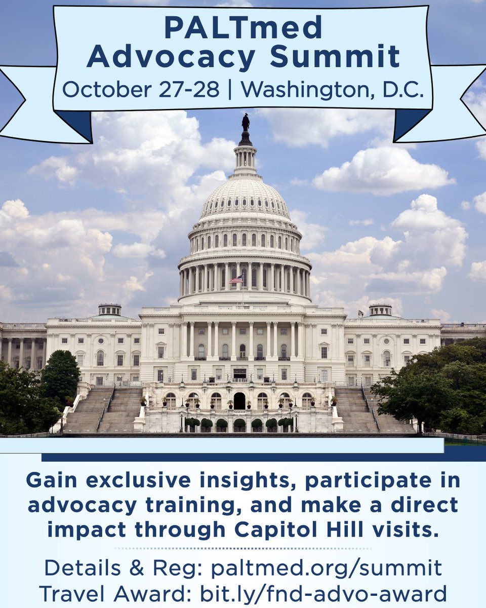 PALTmed | Post-Acute & Long-Term Care Medical Assn (@paltmed) on Twitter photo Registration is now open for the PALTmed Advocacy Summit!
Join us in October to help be a voice for positive change. Don't forget to visit <a href="/PALTCFoundation/">The Foundation for PALTC Medicine</a> Travel Award site for your chance at $1,500 in travel funds!
Event Details & Registration: paltmed.org/summit Registration is now open for the PALTmed Advocacy Summit!
Join us in October to help be a voice for positive change. Don't forget to visit <a href="/PALTCFoundation/">The Foundation for PALTC Medicine</a> Travel Award site for your chance at $1,500 in travel funds!
Event Details & Registration: paltmed.org/summit