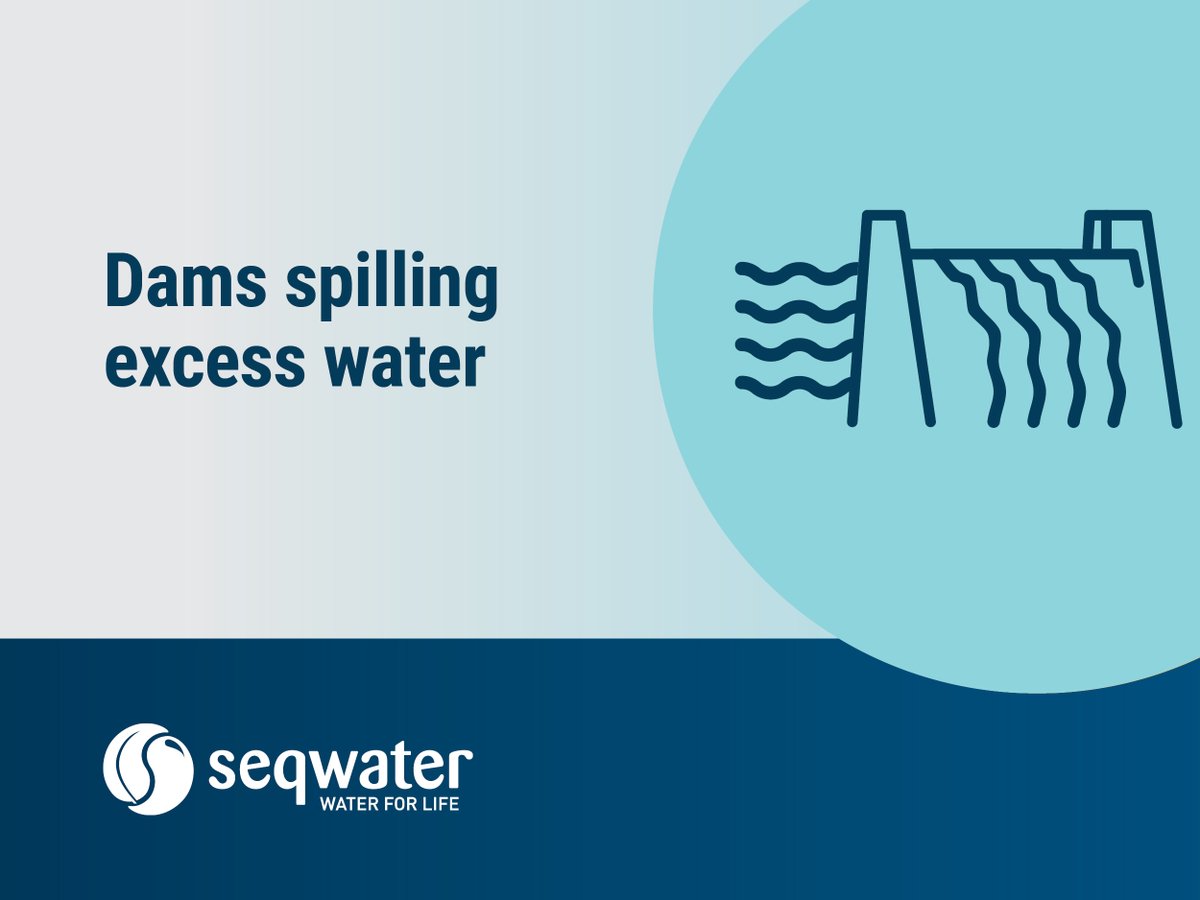 Enoggera Dam is now spilling excess water due to heavy rain. For the latest information on dam levels, visit: seqwater.com.au/dam-levels