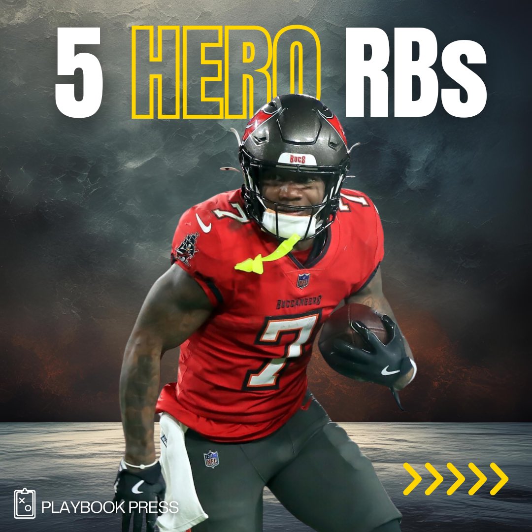 playbookpress_'s tweet photo. 5 “Hero” RBs that can carry your team to a fantasy championship 🔥💪 https://t.co/ucCuMLZmOy