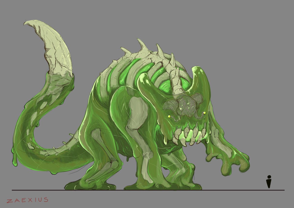 _Zaexius_'s tweet photo. #Kaijune: Day 12 (Ooze) 

 #Kaijune2025 #Kaiju #creaturedesign https://t.co/SykpqWagMl