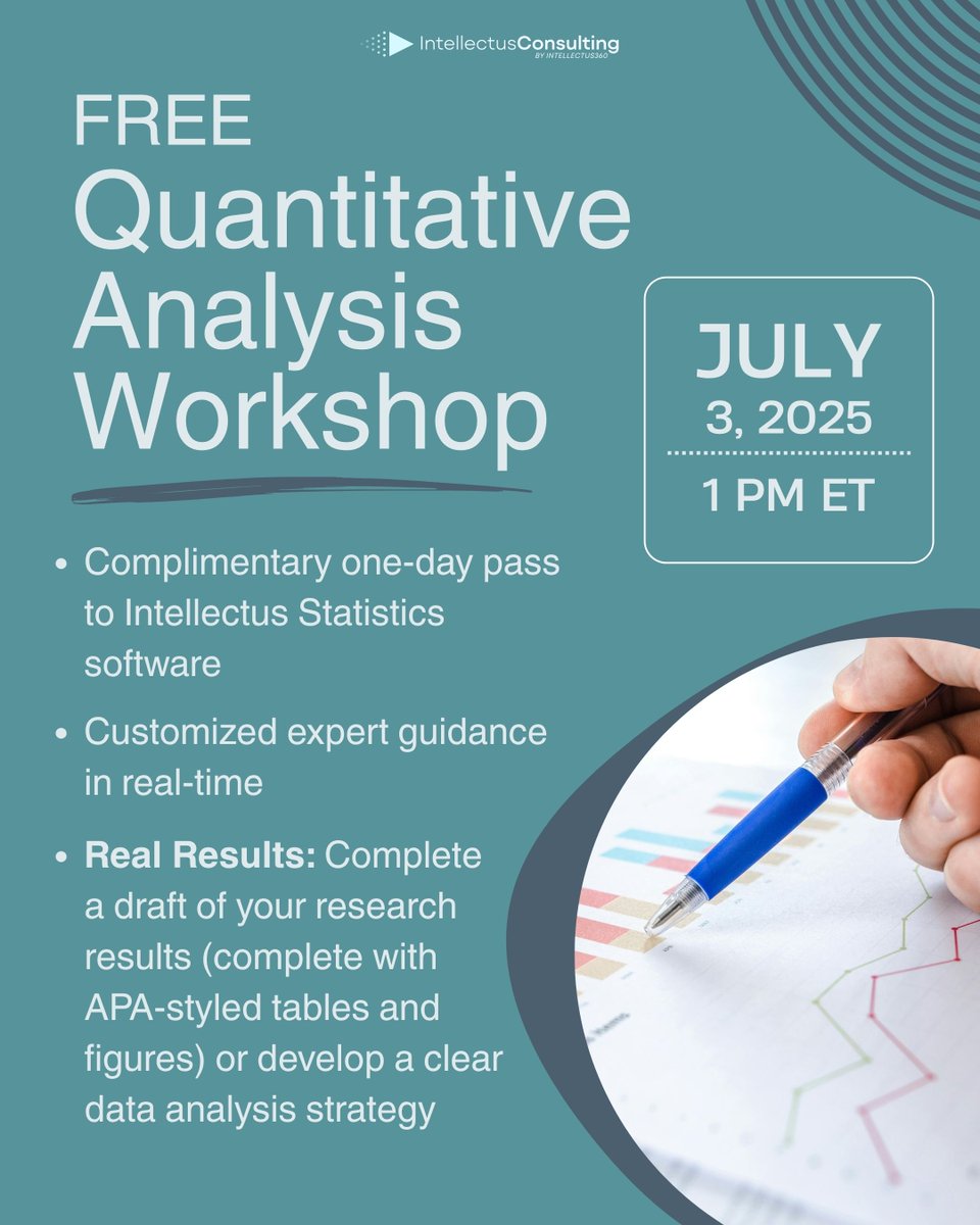 StatsSolutions's tweet image. Join us this Thursday and walk away having made real progress on your quantitative analysis! Register now: buff.ly/e9UAUtR