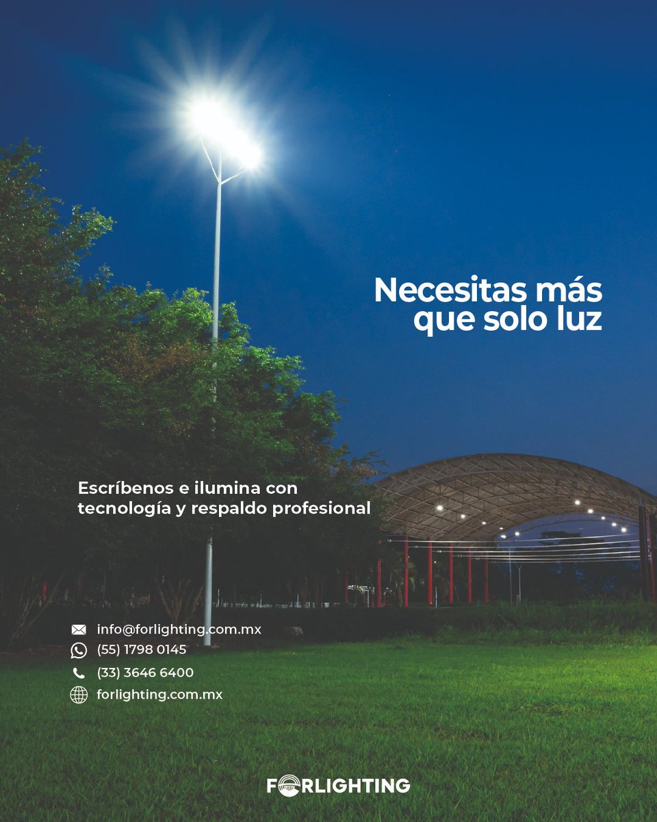 forlightingmx's tweet image. Contáctanos para lograr la iluminación que necesitas

📲 WhatsApp: wa.me/525517980145
📞 Tel: 33 3646 6400.
🌐 forlighting.com.mx.

#Fortlighting #AlumbradoPúblico #IluminaciónLED #IluminaciónPública #LuminariasLED #AhorroEnergético #Productividad