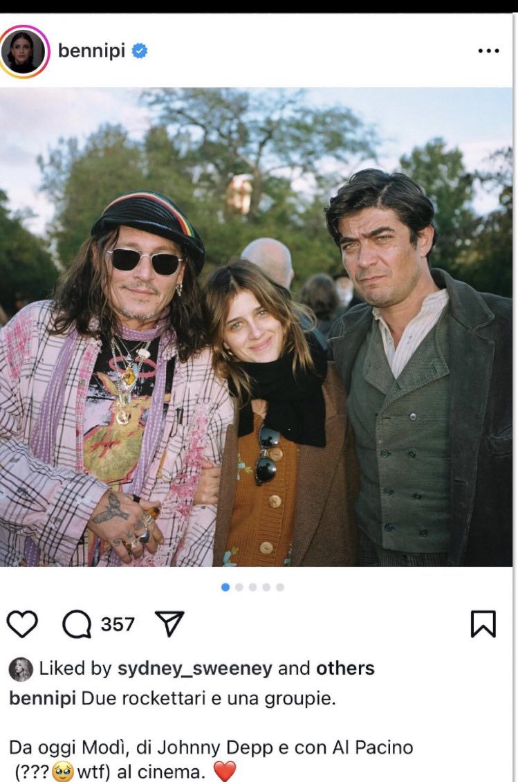 So obvious that Sydney Sweeney agreed to be cast in that movie with Depp but stepped down only after seeing the backlash on social media.