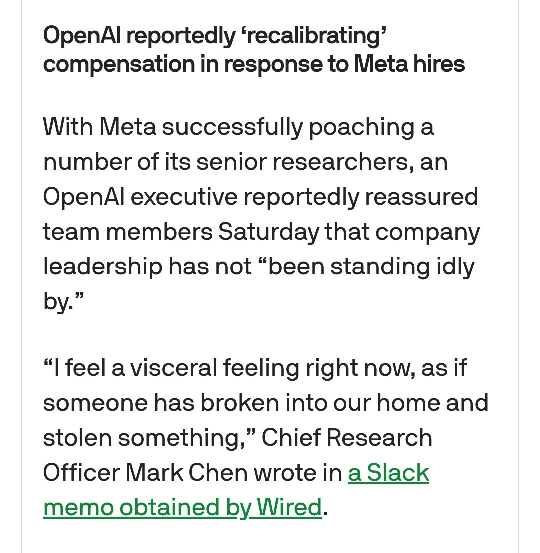 تعامل سام ألتمان مع هذا الموضوع إعلاميا قبل أسبوعين لم يكن موفقا البتة ووضع الشركة الآن في موقف دفاعي صعب داخليا...
#GenAI #Talent #HR #Compensation #Leadership