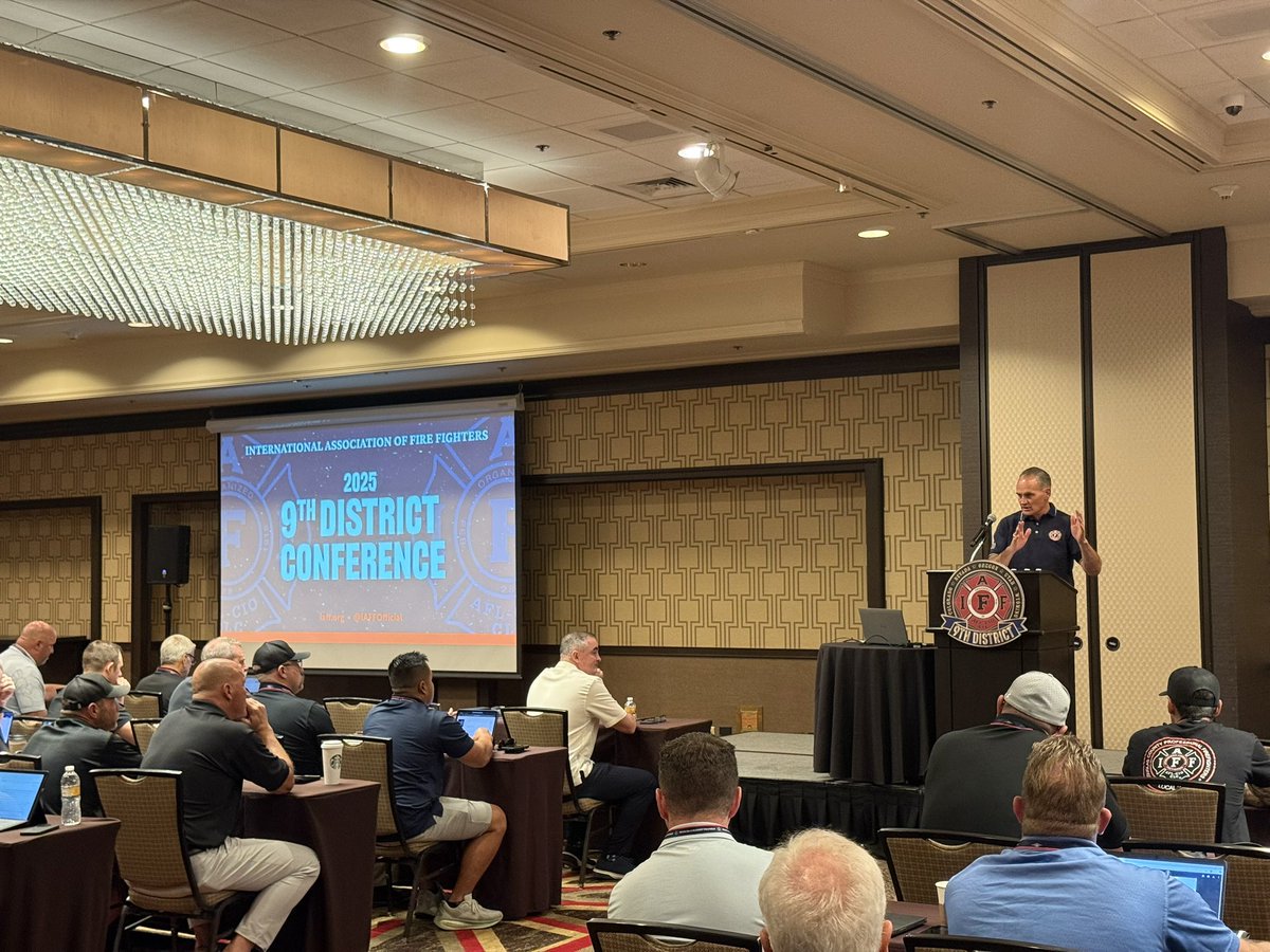 Frank Líma IAFF General Secretary Treasurer (@iaffgstlima) on Twitter photo Thanks to <a href="/IAFF9th/">Mike Frainier, IAFF 9th District VP</a> and all the local leaders who joined us in Las Vegas for the 9th District Conference today.
Keep up the good work as you #UniteFightOrganize and make the IAFF one of the most powerful Internationals in the House of Labor. Thanks to <a href="/IAFF9th/">Mike Frainier, IAFF 9th District VP</a> and all the local leaders who joined us in Las Vegas for the 9th District Conference today.
Keep up the good work as you #UniteFightOrganize and make the IAFF one of the most powerful Internationals in the House of Labor.
