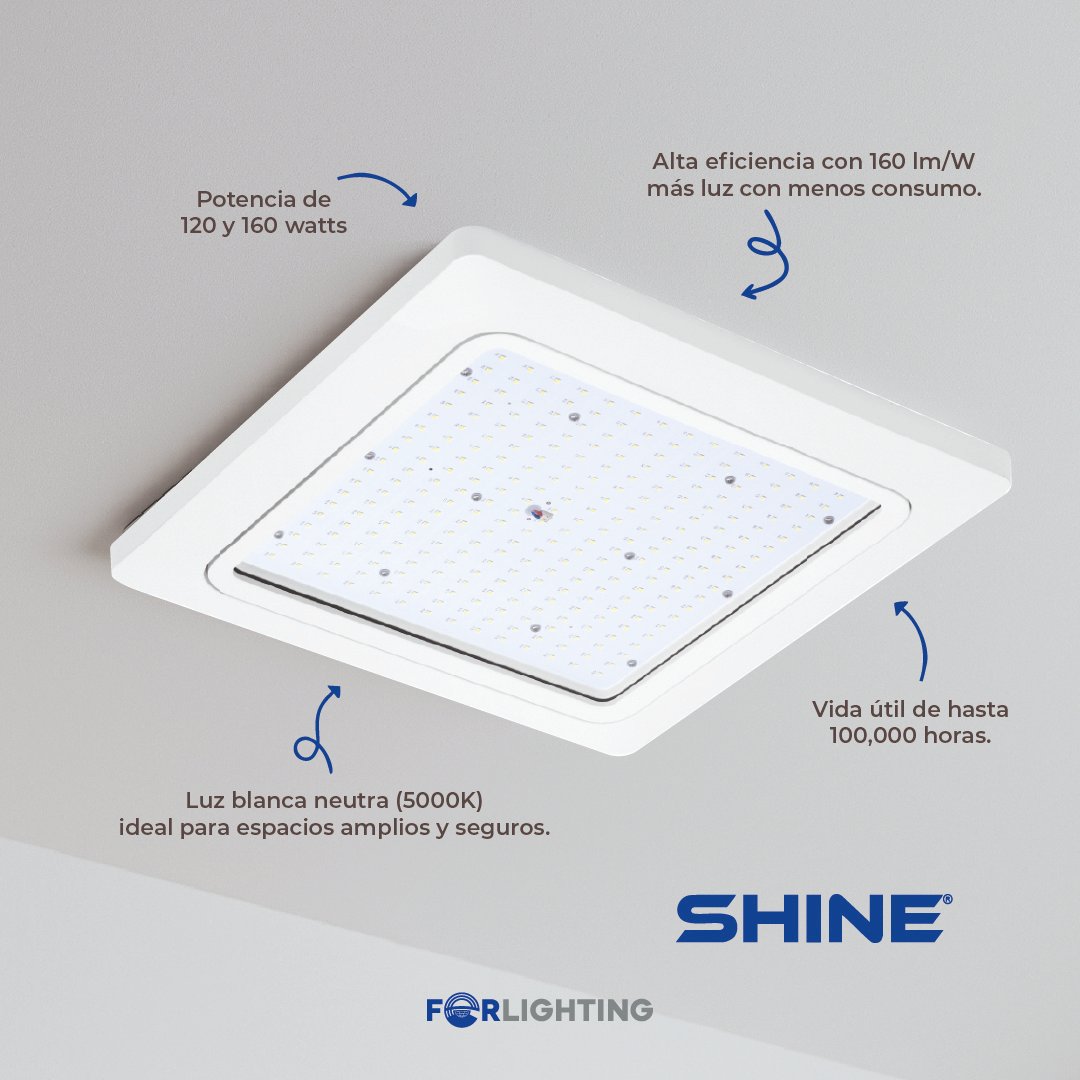 forlightingmx's tweet image. ✨ SHINE: eficiencia y carácter
Diseñada para destacar, la luminaria Shine combina estética, resistencia y tecnología en cada detalle.

🔋 Alta eficiencia, bajo consumo, gran impacto visual.
📍Con montaje empotrado
📌Ideal para gasolineras, estacionamientos, túneles, gimnasios e…