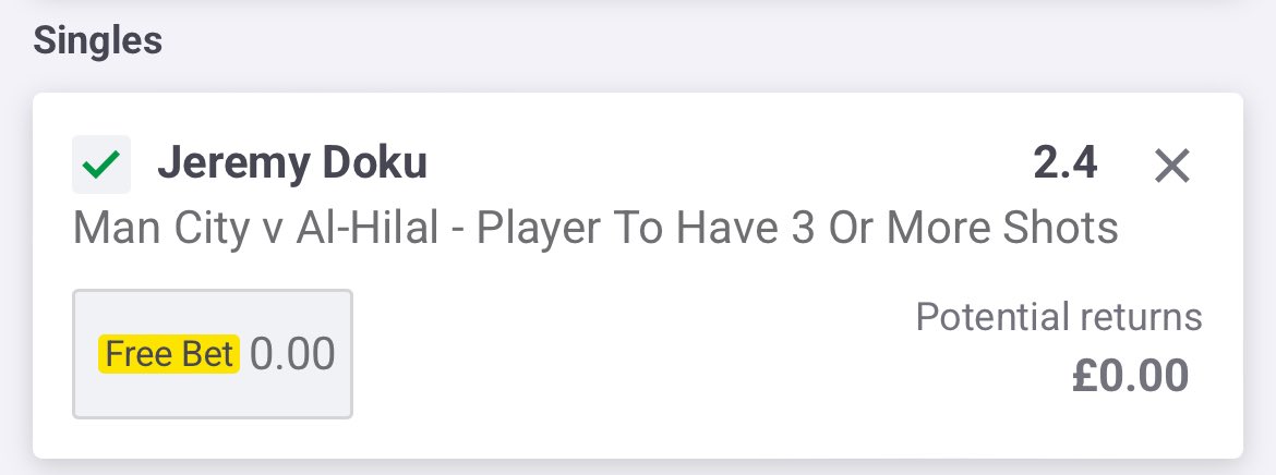 Big fan of Doku tonight

Guy shoots for fun

Landed in both games hes played in this tournament and has some strong super sub options