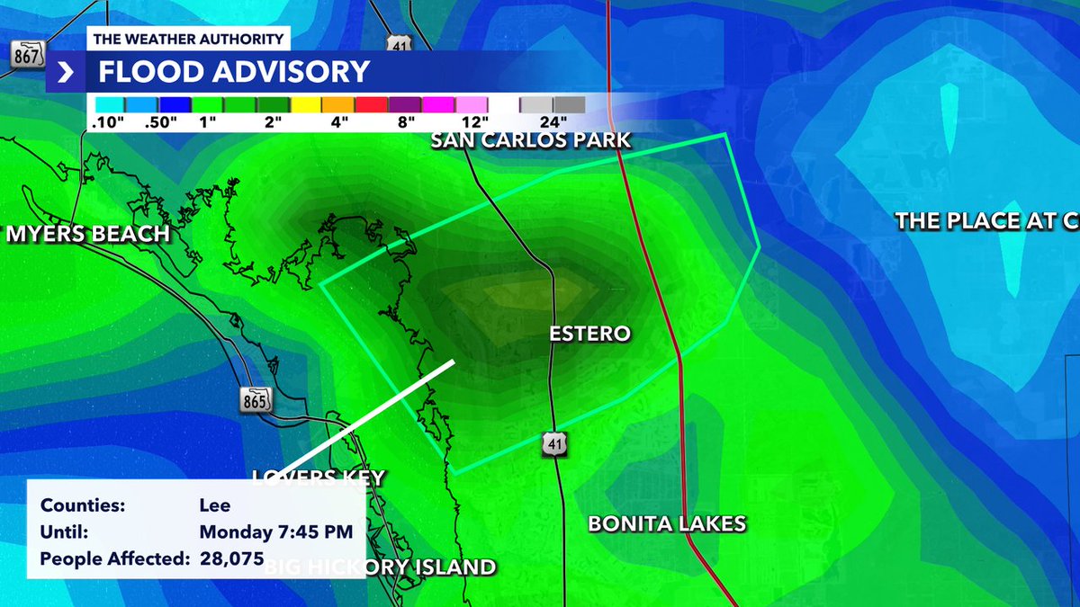 *FLOOD ADVISORY* issued for Lee County until 6/30 7:45PM. Track storms with Southwest Florida's WINK Live Doppler 3X: winknews.com/weather/