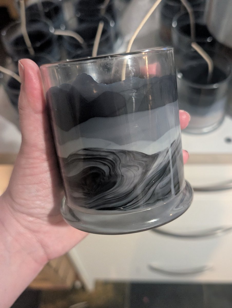 plane_shift's tweet image. The marbling we did on this batch of Verso candles turned out INSANE