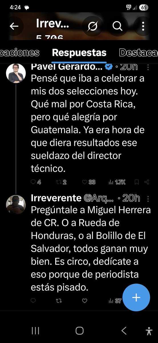 Por este comentario este cobarde  me bloqueó, periodista de Cristal. Basura  de todos modos