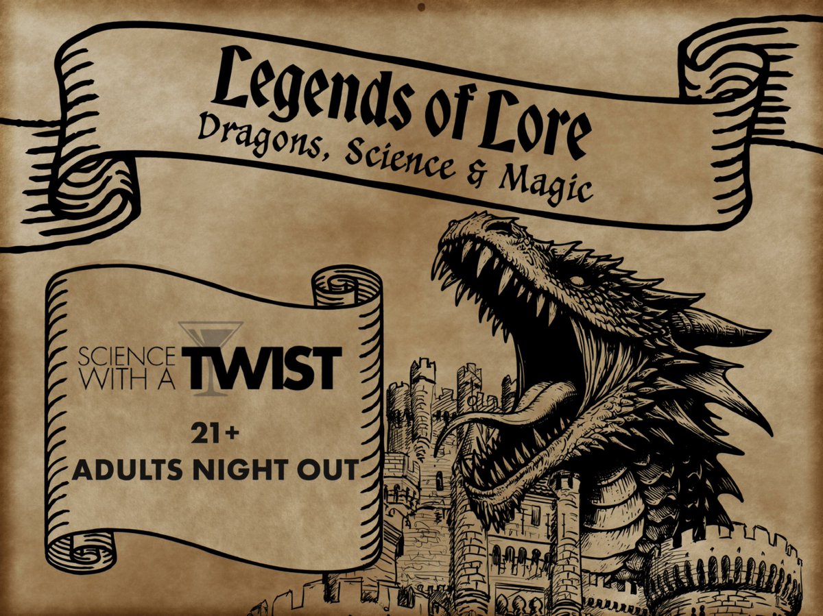 The next Science With a TWIST is here—Legends of Lore: Dragons Science &amp; Magic ✨ On August 22, bring fantasy to life with science, storytelling and real legendary creatures from Phoenix Herpetological Sanctuary. Magic, myths, and hands-on fun await  ➡️ azscience.org/visit/events/s…