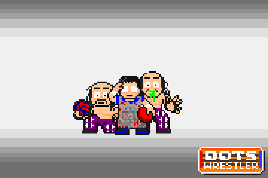 超日本プロレス旗揚げ戦で実現するバラモントリオをdotswresterにしました。
シュウ、ケイ選手に続いてバラモンユージ選手が参戦！ユージ選手は新日本プロレス所属、ということでよいのかしら？
#njpw #超日本プロレス #dotswrestler