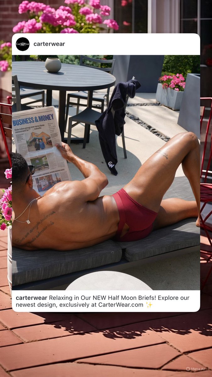 Relaxing in Our NEW Half Moon Briefs! Explore our newest design, exclusively at CarterWear.com ✨