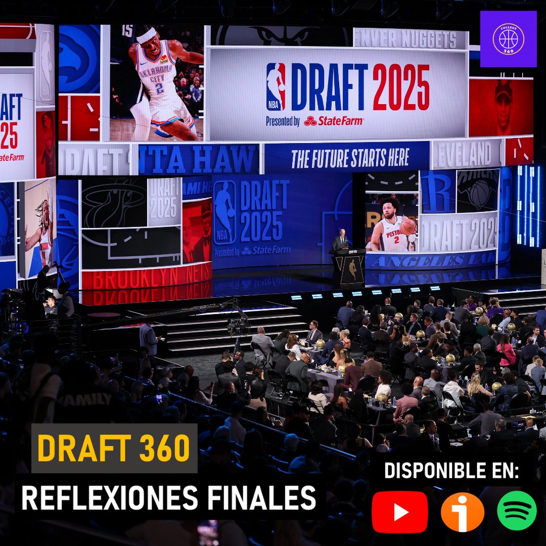 College 360 (@college_360_) on Twitter photo 🚨 DRAFT 360 🚨
Vuelve <a href="/virueles/">Jorge Virué</a> para cerrar la cobertura del NBA Draft 2025, y lo que significa y puede significar para la NCAA las tendencias que hemos visto durante los últimos Draft, solo One & Done y seniors.
📺 youtube.com/watch?v=ImeU8W…
📻 go.ivoox.com/rf/151448420 🚨 DRAFT 360 🚨
Vuelve <a href="/virueles/">Jorge Virué</a> para cerrar la cobertura del NBA Draft 2025, y lo que significa y puede significar para la NCAA las tendencias que hemos visto durante los últimos Draft, solo One & Done y seniors.
📺 youtube.com/watch?v=ImeU8W…
📻 go.ivoox.com/rf/151448420