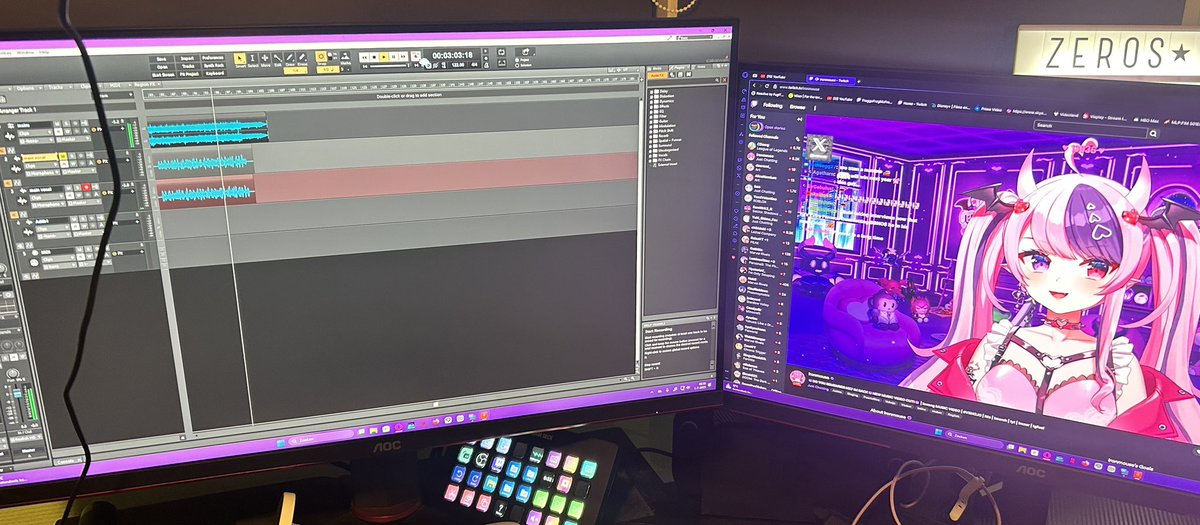 Recording a new original song while having Ironmouse's stream in the background is an absolute vibe