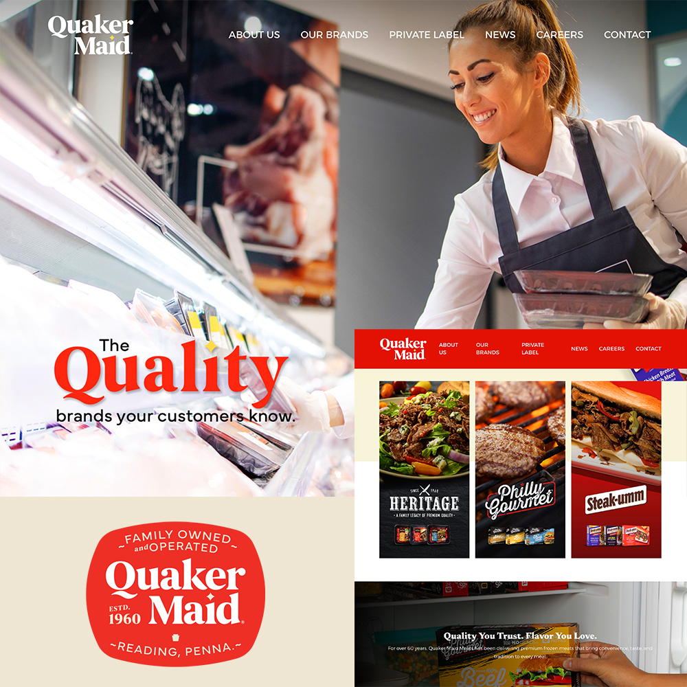 virtualfarm's tweet photo. Re-Maid.

Quaker Maid, one of the nation’s largest premium frozen meat producers, partnered with VFC for a comprehensive rebrand—spanning their corporate identity, website, and product lines (more on those soon). https://t.co/oDIp3TVP12