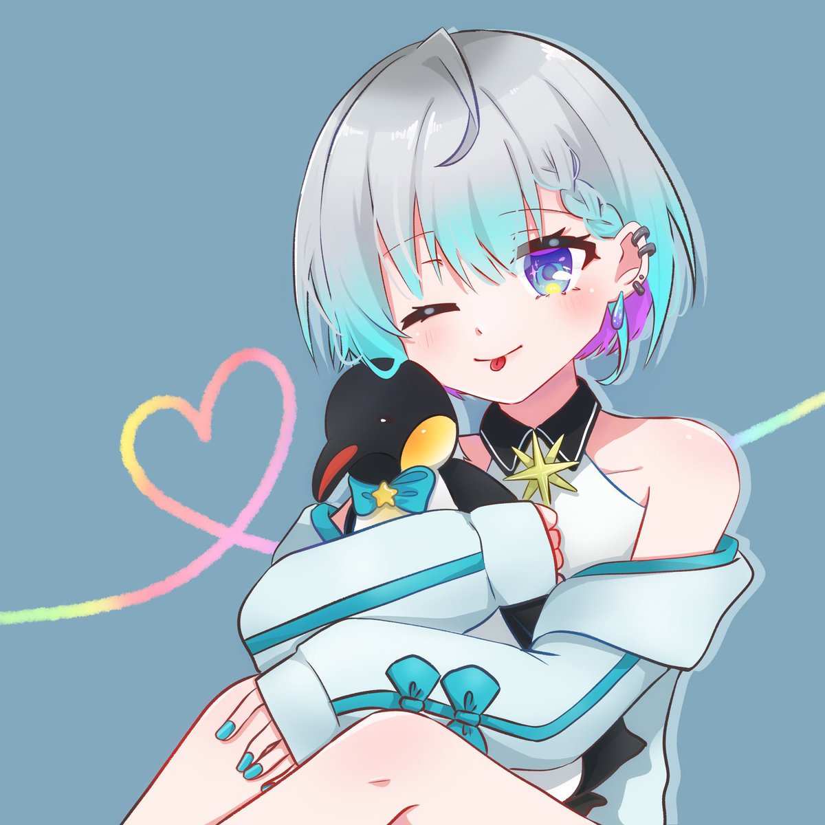 hoshimiruka's tweet photo. Twitchで配信してる星水るかですっ！

ゲームとお喋りが大好き！
ゆる〜く気ままに配信してるよ🐧

良かったら遊びに来てね(*´˘`*)

Twitch: https://t.co/oBb1TyUlBV

星水関係のタグはこちら⤵︎ ︎
⭐️総合タグ #星水るか 
💫配信タグ #ほしみらいぶ
✨️ファンアート #星みて https://t.co/jdCitP2Ck6