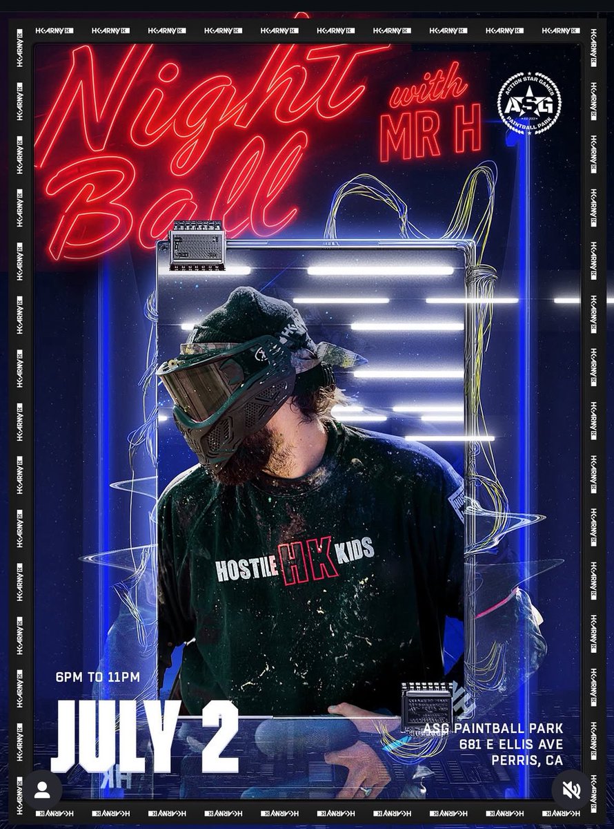 HKARMY's tweet image. NIGHTBALL JULY 2 @ ASG with @MarkyHKARMY #paintball