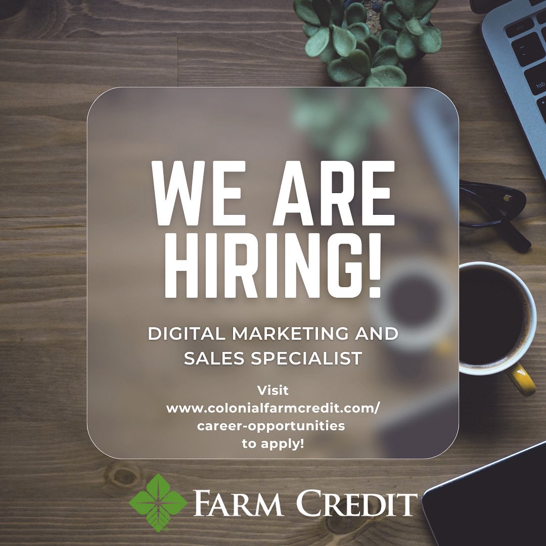 ColFarmCredit's tweet image. If you or someone you know is interested in this great position, apply on our website today!