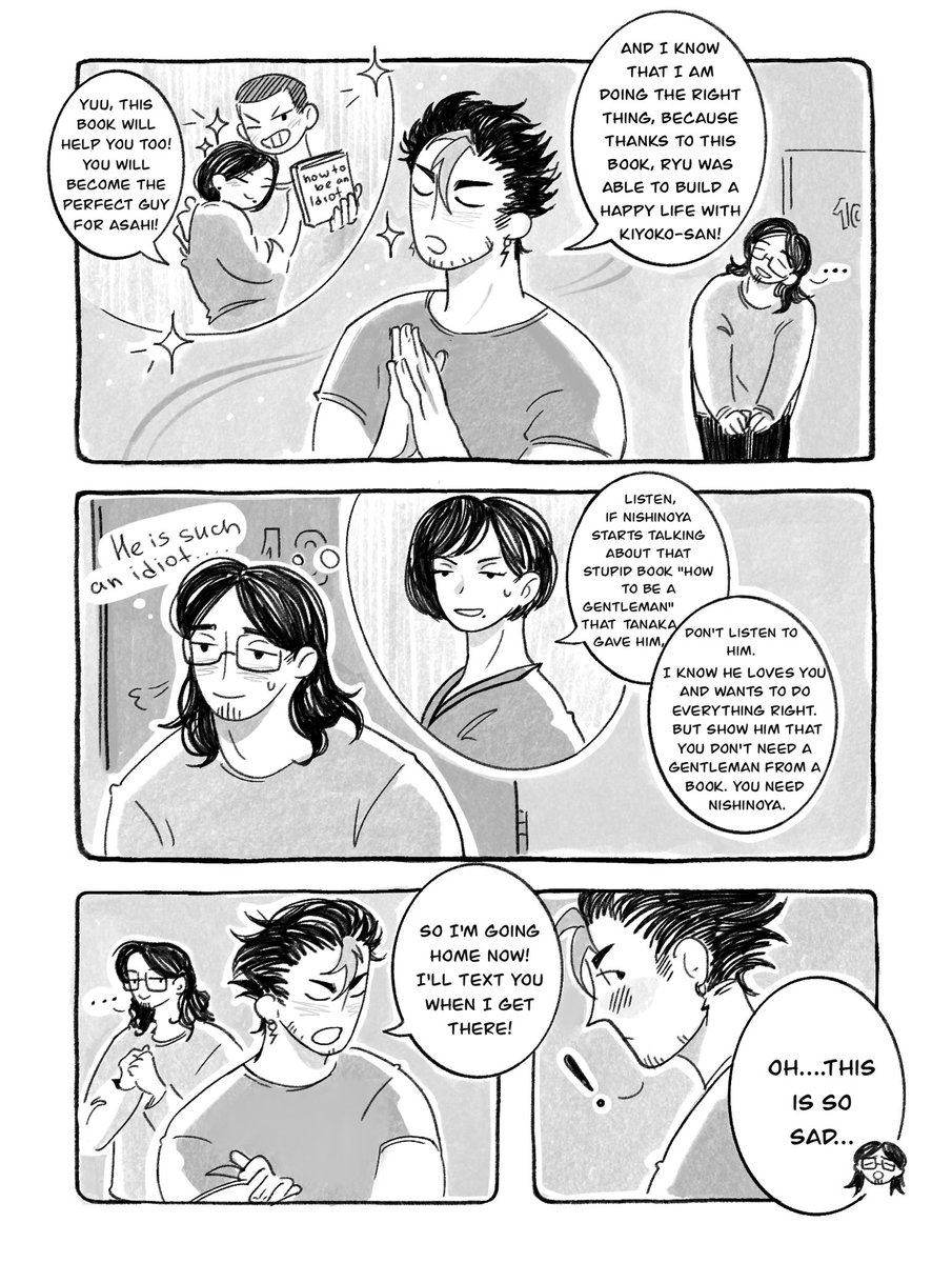 little silly comic "asahi likes bad boys" about timeskip #asanoya after their first real date 
1/3