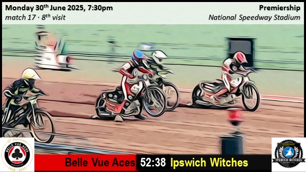 motohopper's tweet image. Belle Vue Aces 52-38 Ipswich Witches