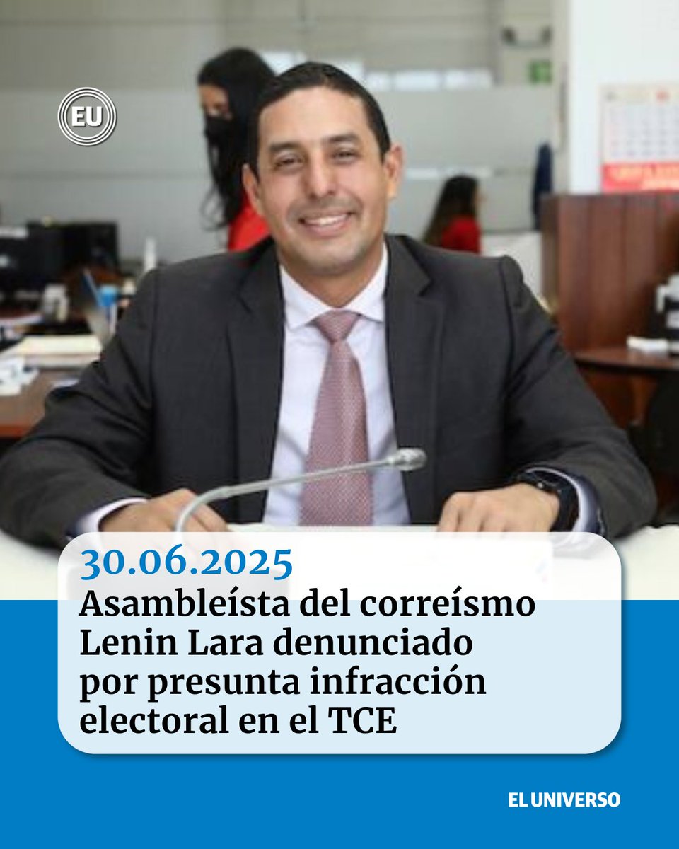 eluniversocom's tweet photo. Asambleísta del correísmo #LeninLara denunciado por presunta infracción electoral en el #TCE https://t.co/GgljI0pPSC https://t.co/9UUaRqnBL5