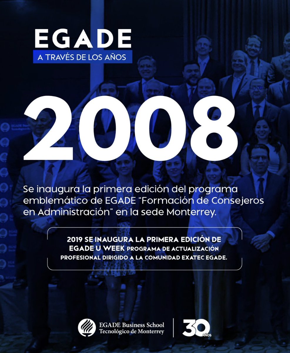 #30EGADE ¡Acompáñanos en un viaje por nuestra historia! #EGADE prioriza el aprendizaje continuo en América Latina, impulsando una comunidad empresarial preparada para liderar en entornos cambiantes.

Conoce los momentos que han definido nuestro legado: spr.ly/60114cbuc