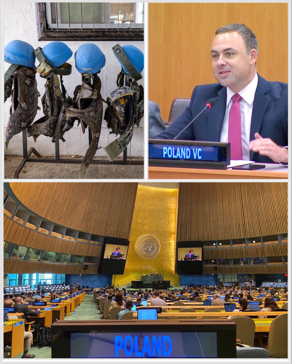 PLinUN's tweet image. UN General Assembly adopted today resolutions providing $5.38 billion for @UNPeacekeeping, negotiated in its #FifthCommittee.

This concludes the third &amp;amp; final part of the 5C work and 🇵🇱 Poland&apos;s Vice-Chairmanship in this longest-deliberating committee of #UNGA.

📷 @UN, @PLinUN